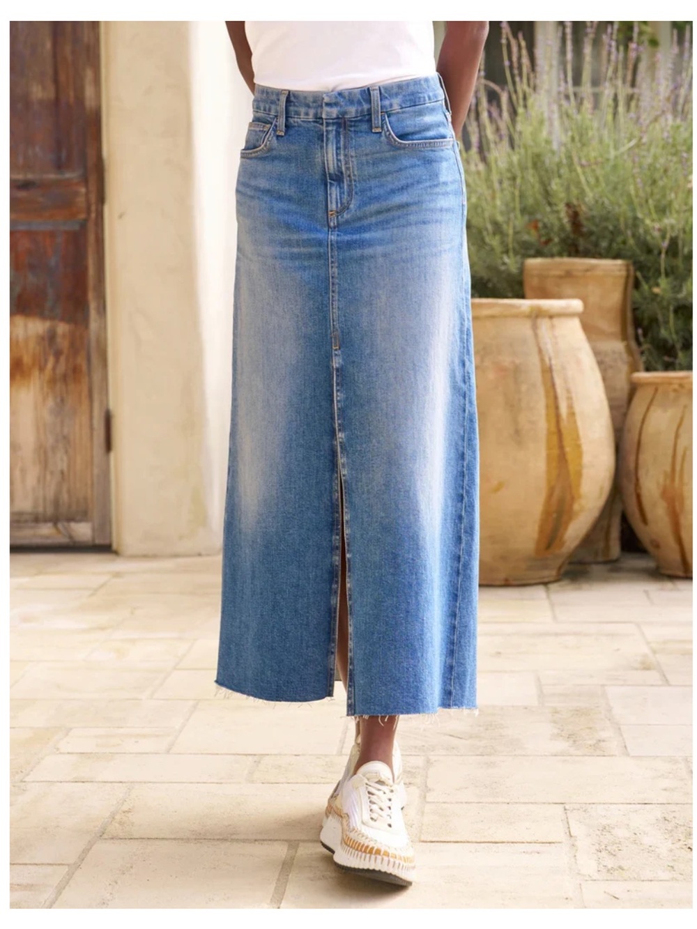 Frank & Eileen 2010 Wash Vintage Denim Donnybrook Midi Skirt